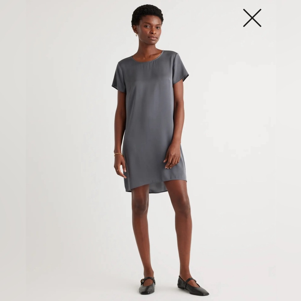 Quince washable stretch silk tee dress